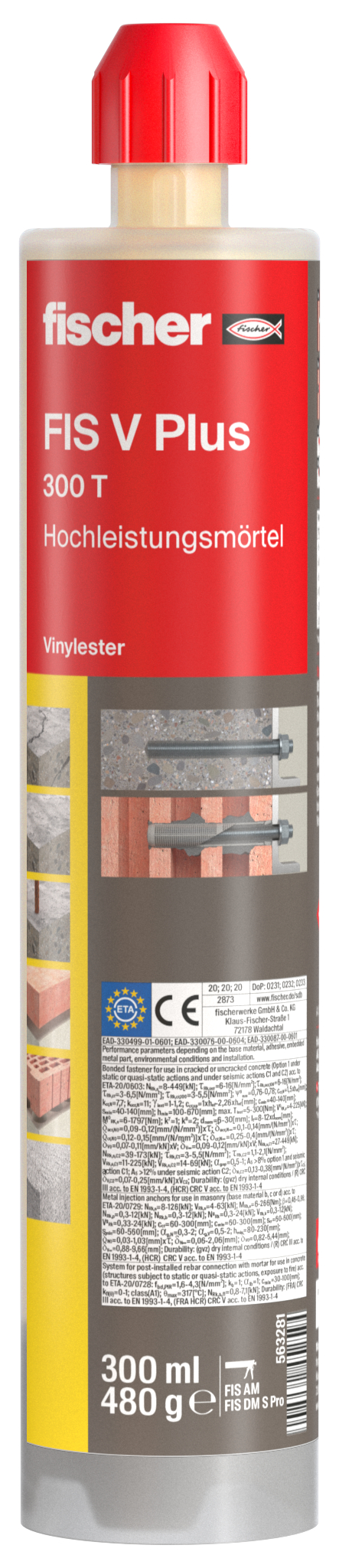 fischer Deutschland Vertriebs GmbH fischer Hochleistungsmörtel FIS V Plus 300 T 563281