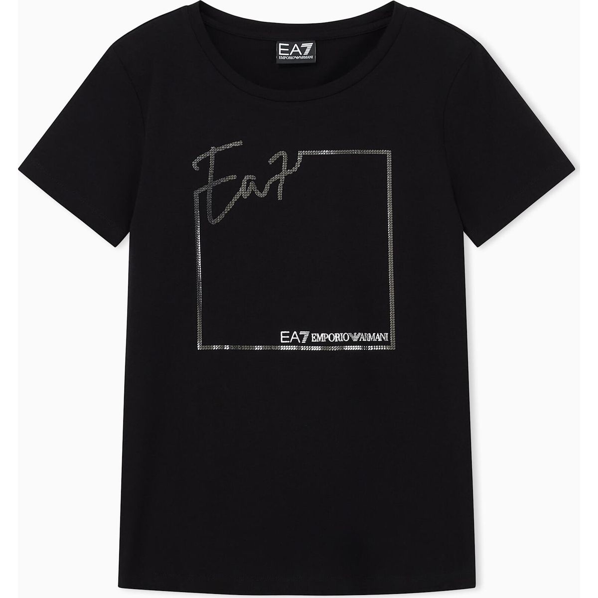 EA7 Train Logo Series W Tee SS Box Crossover - Train Logo Series W Tee SS Box Crossover black (UC001) S 7W001663 AF10373-UC001-S