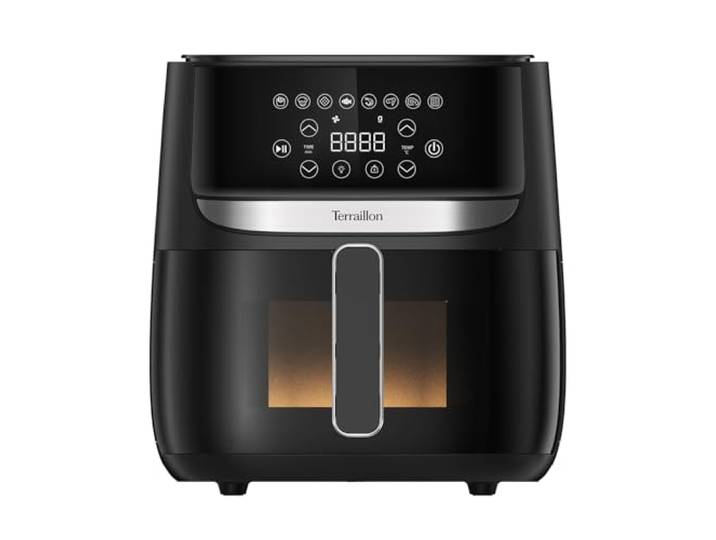 TERRAILLON - Air Fryer COOK&FRY SMART\, 5.7L\, Friteuse sans huile\, Friteuse à air\, 1700W\, Fonction Smart pour peser et adapter le temps de cuisson\, 8 programmes\, 80°C à 200°C\, Ecran LED tactile