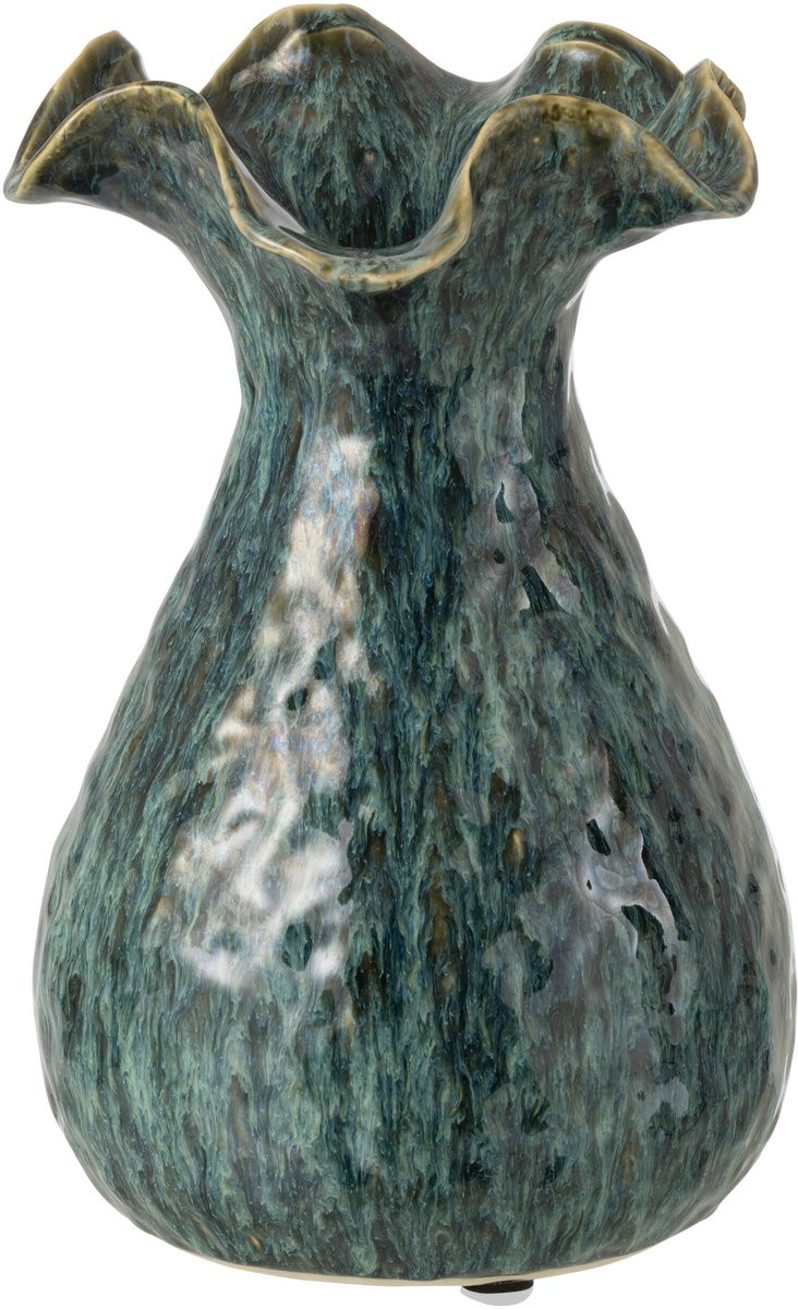 J-Line vaas Ronny Onregelmatig, keramiek, blauw, large