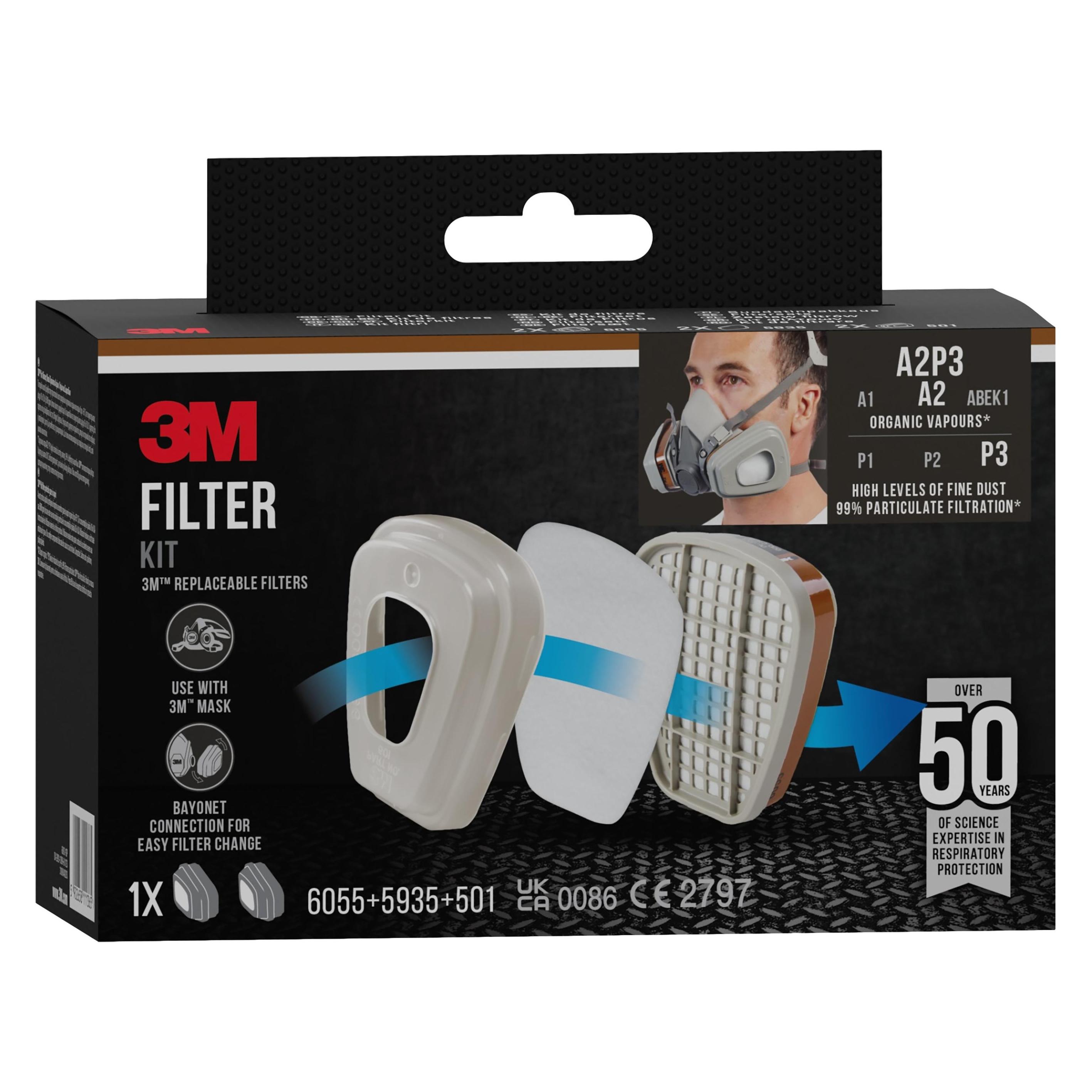 3M Filtersatz (A2, A2P3, P3, 2x) (6003PRO1)