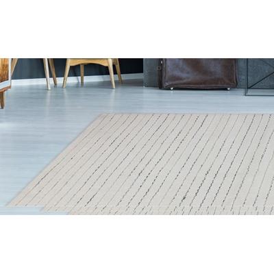 Teppich KAYOOM "Prime 110", weiß (weiß, grau), B:80cm H:15mm L:150cm, Viskose, Teppiche, Teppich, Handgefertigtes Unikat, sehr weiche Haptik, pflegeleicht