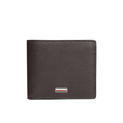 Geldbörse TOMMY HILFIGER "TH CENTRAL CC AND COIN", Herren, dunkelbraun, Leder, Kleinlederwaren, Unisex Gedbeutel, Portemonnaie mit Logoschriftzug