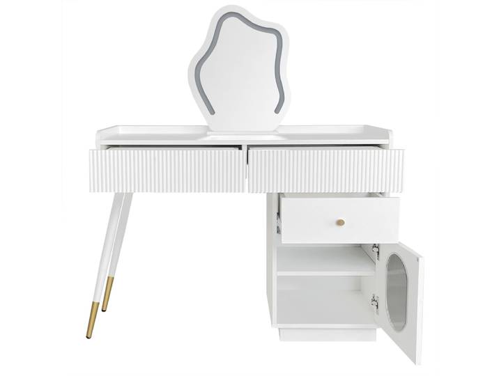Coiffeuse blanche avec led 100 x 40 x 75 cm
