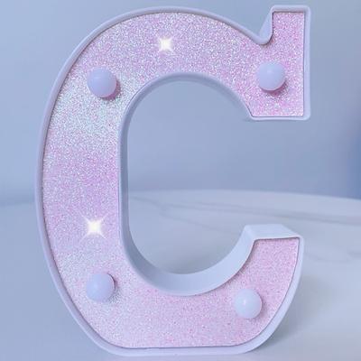 16cm rosa Buchstaben Lichter Dekoration Lichter Urlaub Geburtstag Weihnachtsdekoration Lichter