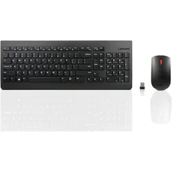 Lenovo Essential Wireless Keyboard and Mouse Combo (DE, Kabellos), Tastatur, Schwarz