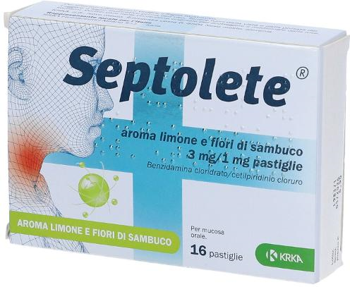 KRKA FARMACEUTICI MILANO Srl SEPTOLETE*16PAST3+1MG LIM FIOR