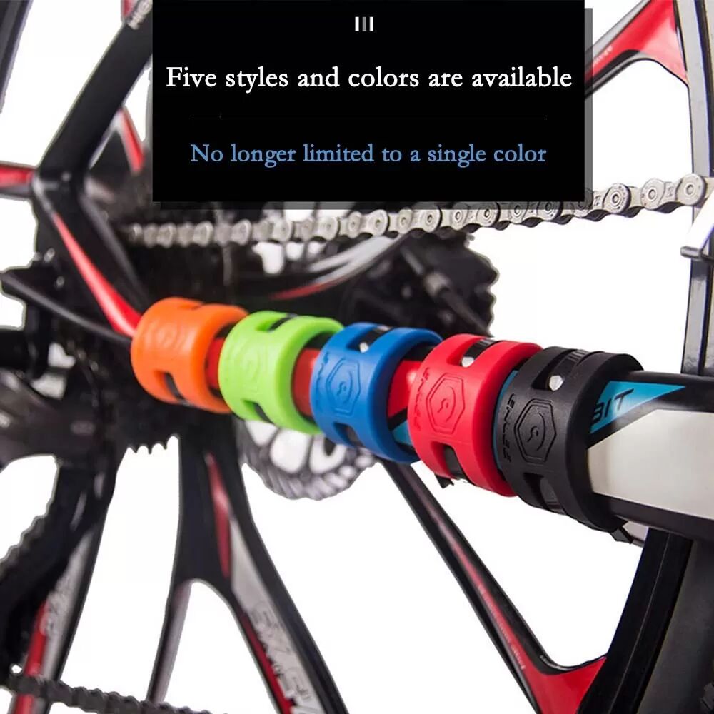 INF 4er-Pack Mountainbike Gabel Protektor Gummi Anti-Kollisionsringe Schwarz