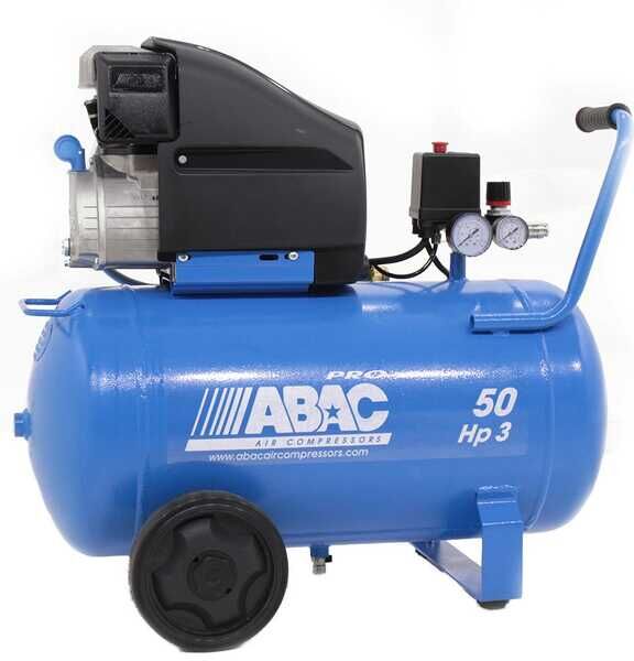 ABAC Montecarlo L30P - Einphasiger elektrischer Luftkompressor - Motor 3 PS - 50 lt