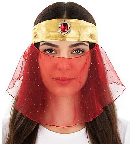 Schleier "Orient", rot/gold