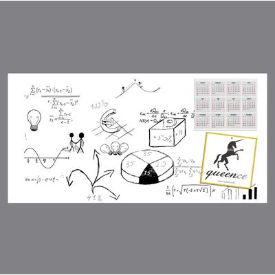 Magnetfolie QUEENCE "Magnetische Markerfolie", weiß, B:100cm H:50cm, Vinyl, Dekorationsfolien, Boardmarkerfolie selbstklebend, zum beschriften