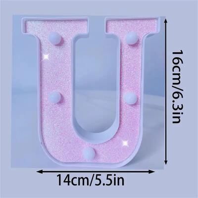 Uplift Picks Pink LED Letter And Number Lights For Parties And Romantic Decor u