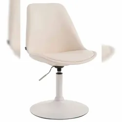 CLP Esszimmerstuhl Maverick Kunstleder creme/weiß