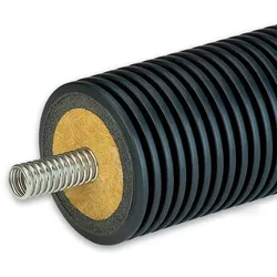 Fernwärmeleitung Solar Edelstahlwellrohr, single ohne Führungskabel (Ausführung: Ø160 mm. DN50)