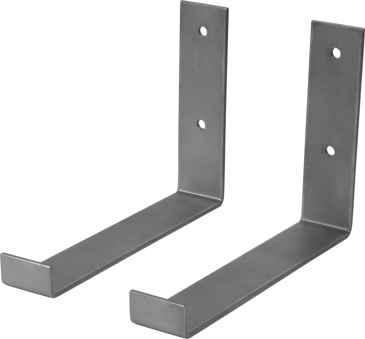 Marcellis 2x Industriële plankdrager voor plank 20cm met schroefset - Roestvrij staal - T4