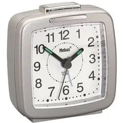 Mebus Quarzwecker Analog 7 cm - silber