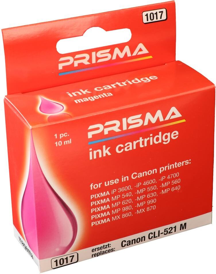PRISMA 1017 Druckerpatrone für Canon Tintenstrahldrucker, magenta, 10 ml