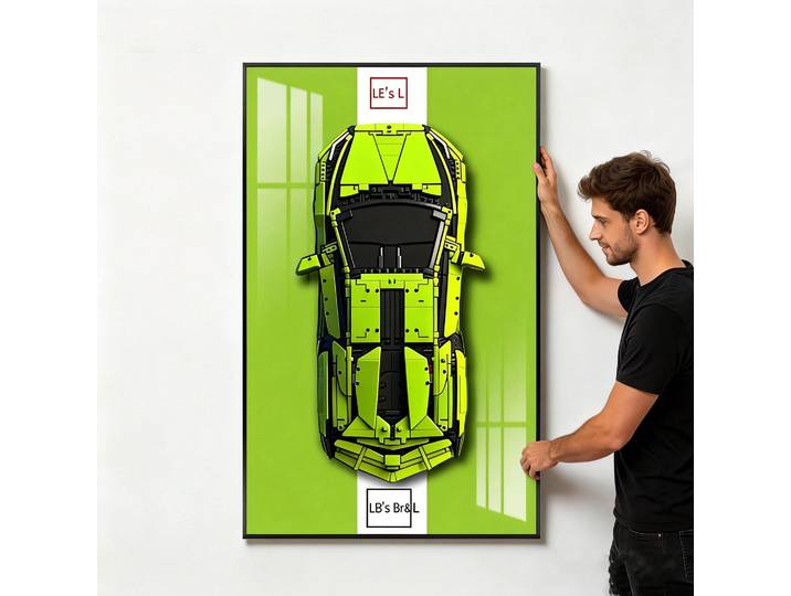 Support mural pour modèle LEGO 42115, support mural pour blocs de construction de voiture Lamborghini Sián FKP 37, uniquement support mural