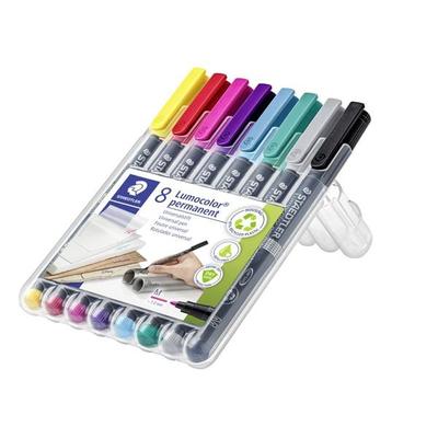 STAEDTLER Folienstifte Lumocolor M permanent, 8er Set