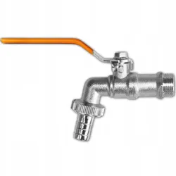 Auslaufkugelhahn 1/2" AG Auslaufhahn Kugelhahn Schlauchhahn Gartenhahn mit Schlauchtülle 1/2" Bradas GKK031213