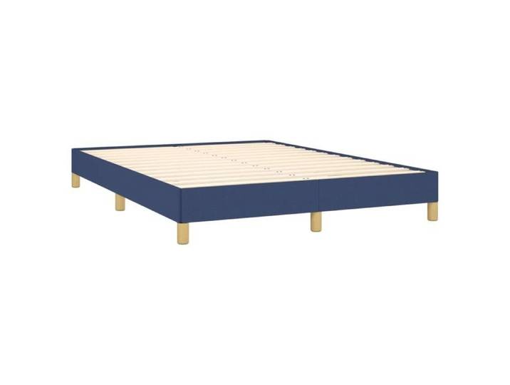 Magnifique Cadre de lit Double - extra confortable - Sommiers à lattes - sans matelas bleu 140x200cm tissu 7572