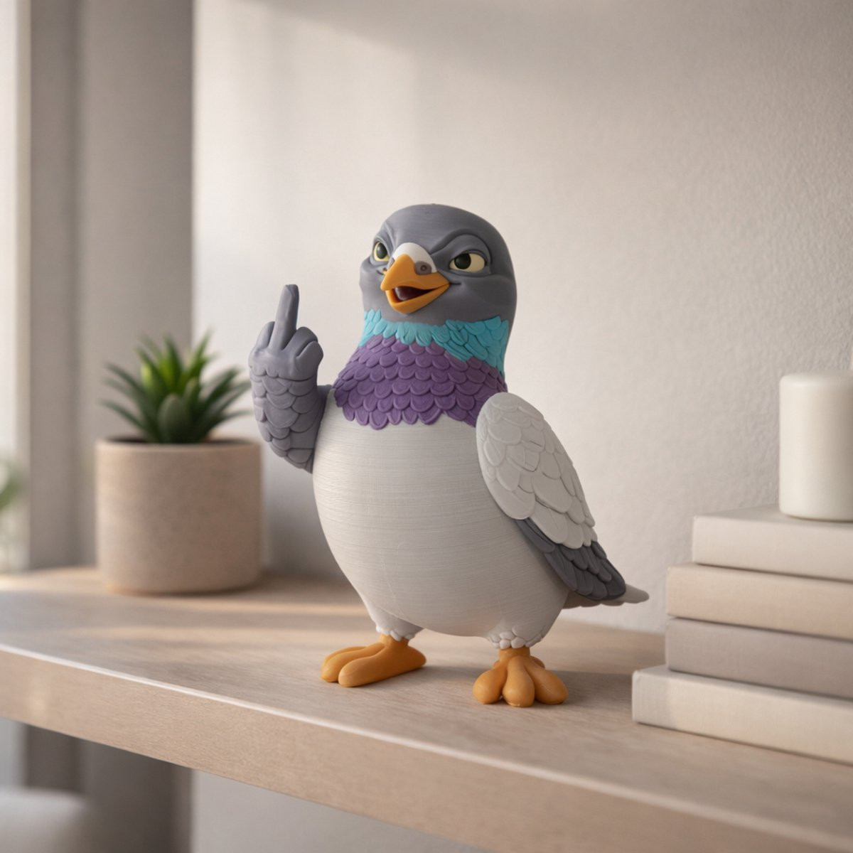 Kleine Brutale Duif Decoratie - Hilarisch Cadeau voor Volwassenen