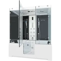 AcquaVapore Kombination Badewanne Dusche K88-SW-TH-A-EA Duschtempel 100x180 cm OHNE Zusatzoption