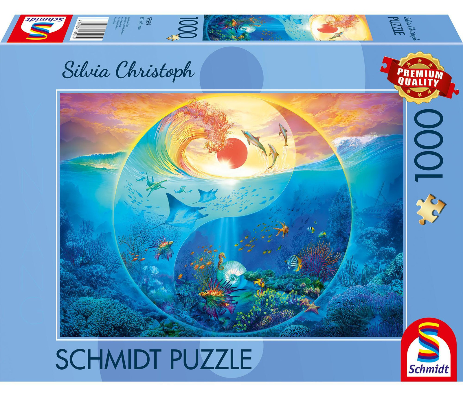 Schmidt Spiele Puzzel Silvia Christoph: Yin & Yang - Een wereld van zeedieren, 1000 stukjes