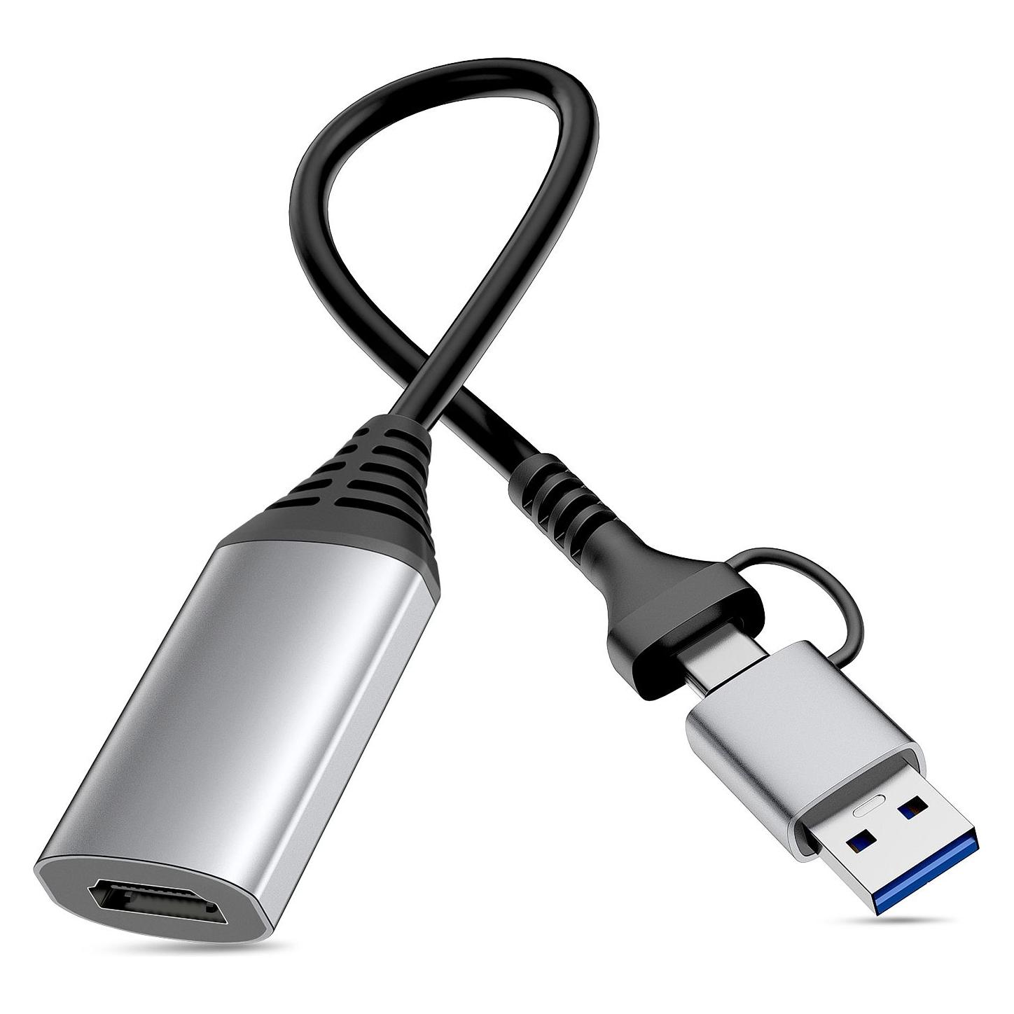 equip Adapter USB-C/A -> HDMI 1920x1080 / 60Hz grau (133498)