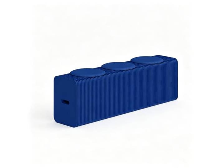 HSHBGS Klapphocker, Akkordeon, Kraftpapier, Fußhocker, Moderne Möbel Tragbarer Stuhl, 660 Pfund schwere Tragfähigkeit, platzsparend for Zuhause, Schlafzimmer(Blue,3-seater(120~150cm))