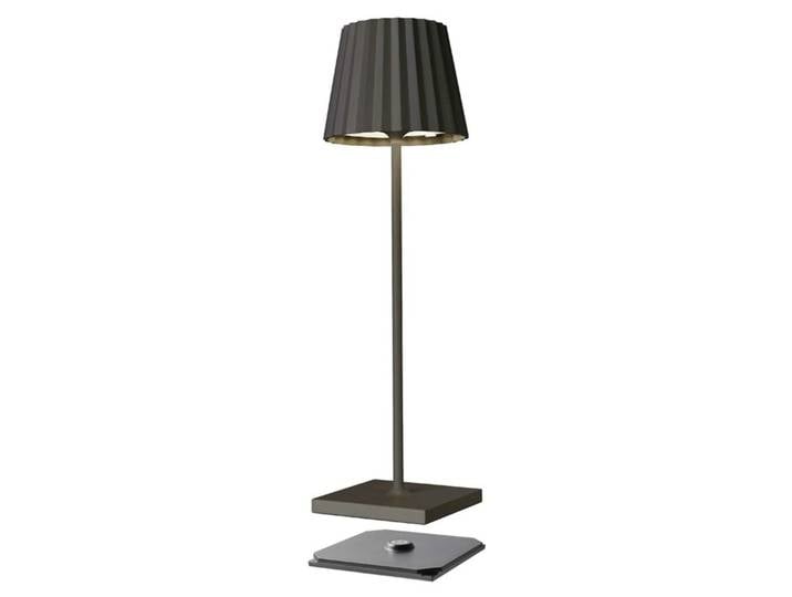 LED-Tischleuchte Troll 2.0 sompex grau, Fuß 10x38. Schirm 9xFuß 10 cm