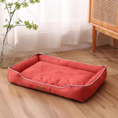 Inspired Finds CloudNest Waterproof Orthopedic Dog Bed For Large & Small Pets red l 25.20x18.11x4.72in
