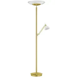 Hell LED-Stehlampe Findus Alu, Eisen, Stahl & Metall Gold Messing
