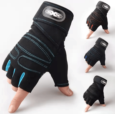 Inspire Curations Shockproof Gym Gloves With Wrist Support Anti Slip Weight Lifting Training Gloves blue xl