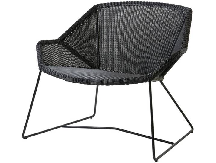 Lounge Chair Breeze Cane-line schwarz, Designer Christina Strand, Niels Hvass, 87x73x72 cm