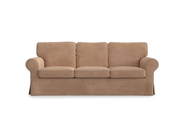 MASTERS OF COVERS Bankhoes compatibel met IKEA Ektorp 3-zitsbank\, reservehoes\, handgemaakt\, 218 x 88 x 88 cm (corduroy\, beige)