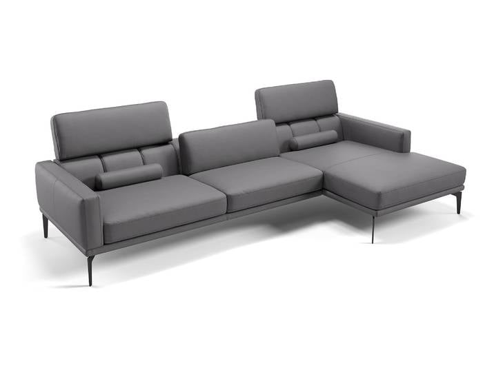 Eckgarnitur SALERNO Designer Couch Leder Sofa Ecksofa
