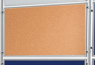 Franken Stellwandtafel ECO beidseitig, Kork/Kork, Aluminiumrahmen, 1200x600 mm