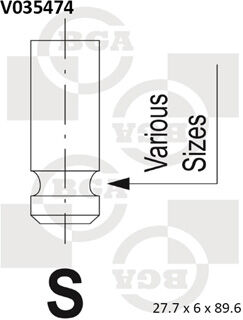 Bga Einlassventil V035474 Für Rover Land
