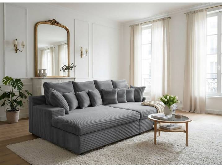 Fun Möbel Big-Sofa Megasofa FUN LOREA in Stoff Tilia, Rundumbezug