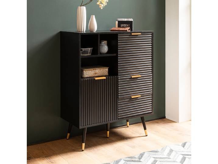 Commode Lowney 77 x 97 x 40cm Noir