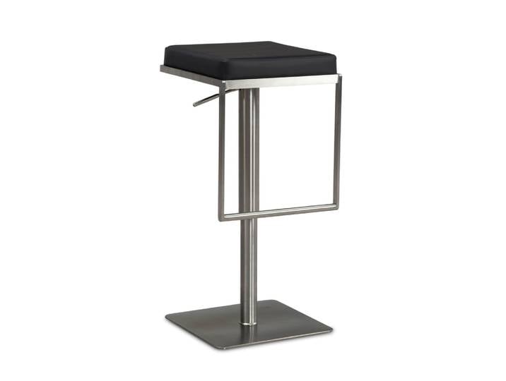 Tabouret de bar en similicuir, noir
