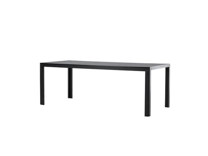 Furnlux Gartenesstisch Mirko Schwarz 90x205x74 cm, Metall, 90x74x205 cm, Gartenmöbel, Gartentische, Gartentische