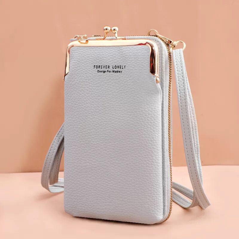 INF Stilvolle Handytasche aus PU-Leder - Modisch & Vielseitig Grau