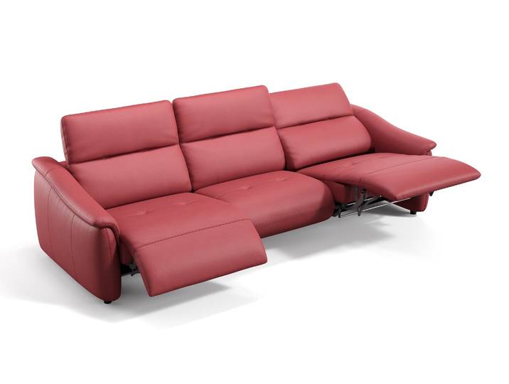 Ledersofa ORENO 3-Sitzer XXL Sofa Echtleder Big Sofa Relaxfunktion elektrisch Bigcouch