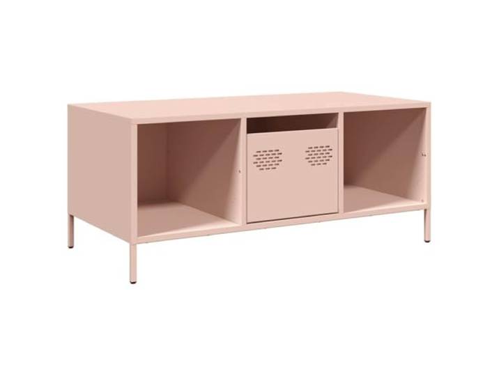 TV-Schrank ROSA 101,5x50x43,5 cm kaltgewalzter Stahl Aufbewahrungsschubladen, Metallfüße, einfache Reinigung mit einem feuchten Tuch, Wohnzimmer, Schlafzimmer, Flur