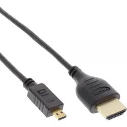 Premium HDMI-A an HDMI-D Kabel slim 1 m schwarz