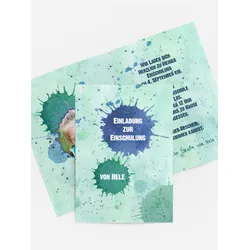 Einladung Schulanfang selbst gestalten mit Spruch und Fotos im Onlinedesigner bei Meine-Kartenmanufaktur.de