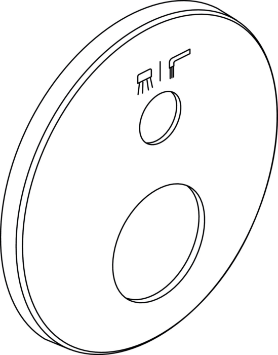 Ideal Standard rund, d:157mm, A962482AA Symbole Therm., Easy-Box, Chrom