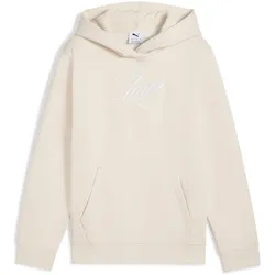 PUMA Essentials Script Fleece Hoodie Mädchen 87 - alpine snow 176